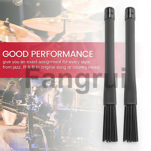 For 1 Pair Jazz Drum Brushes Retractable Drum Sticks 32 Cm Black 1