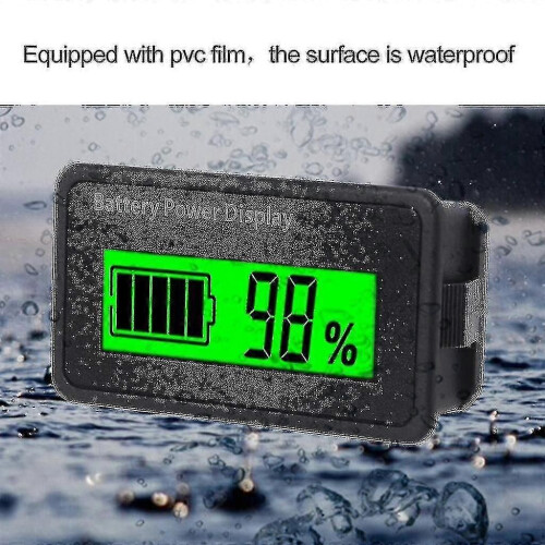 (207) 12V 24V 48V batterijcapaciteitsmonitor Universele LCD-batterijvoltmeterweergave 1