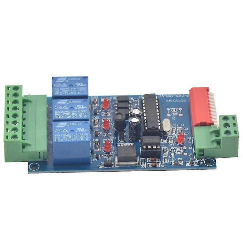 (382) Uscita relè 3 canali 512, scheda controller LED DMX512, decoder LED DMX512, controller interruttore 1