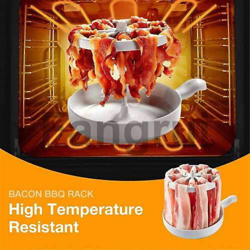 For Microwave Bacon Cooker Quick Cooking Bacon Rack Grease Collector 2