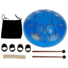 (2373) 6in Tongue Drum 8-tonige Ethereal Hand Pan Drums met drumstick percussie-instrument blauw