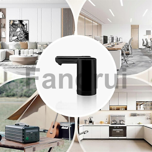 For Water Dispenser For 5 Gallon Bottle Portable Usb Charging Black 2
