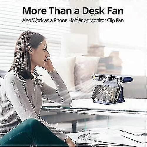(853) Mini ventilateur de bureau portable, ventilateur de table à commande tactile 1