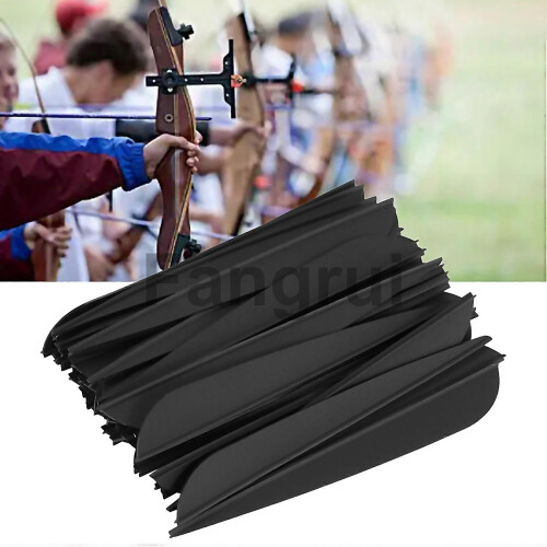 For Arrows Vanes 4 Inch Plastic Fletching 50 Packblack 2