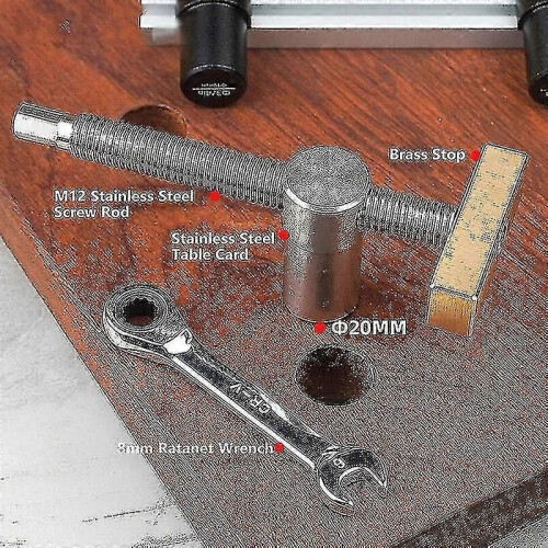 (611)Woodworking Table Auxiliary Tool, Desktop Clamp, Brass Quick Clamp, Positioning Vise(20mm) 2