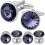 (Blue2497) Set di gemelli e borchie con cristalli color argento per smoking 3