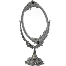(1204)Vintage Makeup Mirror Tabletop Oval Vanity Mirror With Base Double Sided Swivel Decorative Elegent