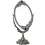 (1204)Vintage Makeup Mirror Tabletop Oval Vanity Mirror With Base Double Sided Swivel Decorative Elegent 1