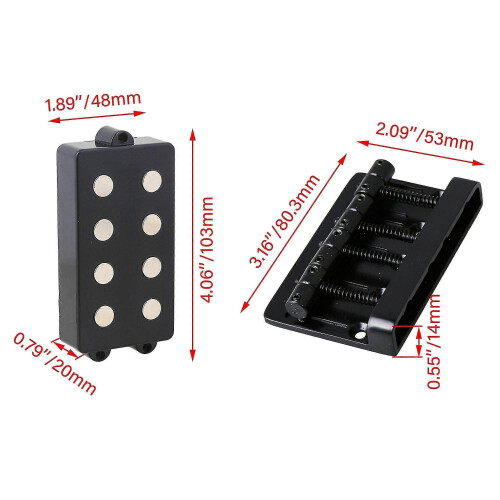 (2305) Stor baspickup 4-strängad stall elgitarr musikinstrument delar 2