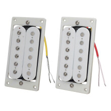 (1678) 2x Elgitarrhals- och stallpickup Hållbara delar Dubbelspolepickup Musikinstrument