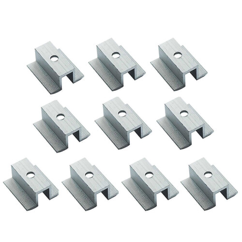 (1950)10pcs Roof Durable Accessories Middle Rail Mounting Bracket Solar Panel Clamp Rv 1