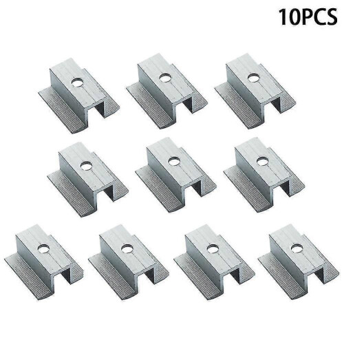 (1950)10pcs Roof Durable Accessories Middle Rail Mounting Bracket Solar Panel Clamp Rv
