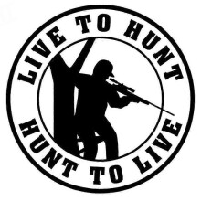 (30cm X 30cm45865)Live To Hunt Jacht Herten Styling Decoratie Auto Sticker Auto's Motorfietsen