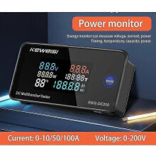 (Dc200-50a99)Kws Dc-200 Voltmeter Ampèremeter Dc 0-200v Kws Power Energy Meter LED Digitale Dc Wattmeter