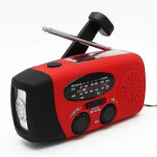 (Red MD 088 21143) Draagbare 8000mAh Powerbank Noodradio FM Zonne-energie Handcrank Radio's AM/NOAA
