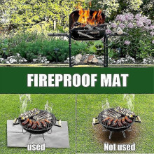 (100*1501509)Evago Rectangular Fire Pit Pad ,portable Camping Accessories Fireproof Mat