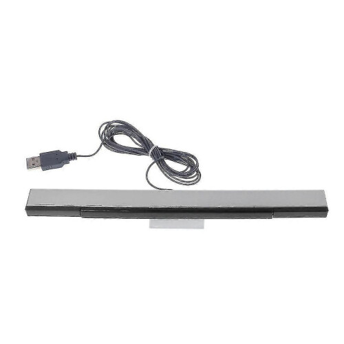(Black1617)Sensor Bar Wired Receivers Ir Signal Ray Usb Plug Replacement For Wii Remote 2