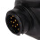 13P-7P Dual-Socket-Anhängerstecker-Adapter 12V Schwarz 7
