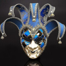 (BLUE2390) Halloween-feestcarnavalmasker, Italië Venetië Masquerade Kerstmis Cosplay Masker