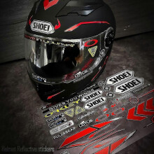 (A45698) Reflecterende helmstickers, vizier, voorruit, glas, Moto GP-lens, stickers, racemotoraccessoires