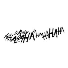 (30cm-Zwart45707)Grappige Joker Hahaha Auto Sticker Decoratie Motor Decals Decoratieve Accessoires Creatief