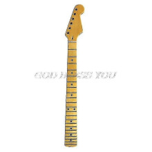 (yellow227)Manico per chitarra in legno d'acero con bordo liscio, tastiera in palissandro, manico per