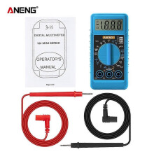 (Blue348) Aneng Mini Digital Multimeter Elektrisk Testare Multimeter Transistor Kondensator Komponent