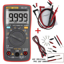 (Red 2 AN8008388)Digital Multimeter An8008 9999 Counts Transistor True Rms Tester Auto Electrical Testers