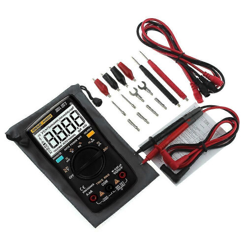 (Black 2 AN8008390)Digital Multimeter An8008 9999 Counts Transistor True Rms Tester Auto Electrical