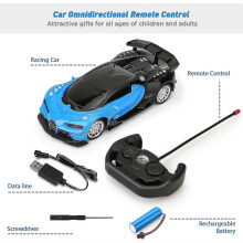 (1781) Auto telecomandata per bambini - Giocattolo elettrico da corsa in scala 1/16, con luci a LED