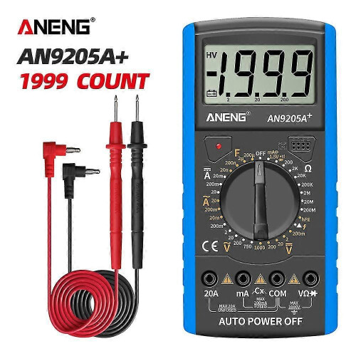 (AN9205Ablue476)Dt9205a Dt9208a Digital Multimeter Ac/dc Voltage Current Resistance Capacitance Hand