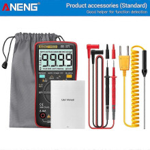 (AN8009 Red490) Aneng An8009 Digital Multimeter Transistortestare Kondensator True-RMS Testare Fordon