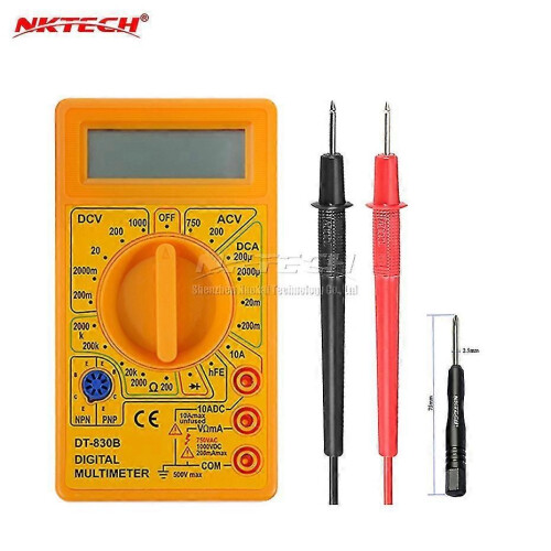 (Yellow506)Dt830b Mini-LCD-Digitalmultimeter, Voltmeter, Amperemeter, Ohmmeter, AC/DC 750/1000 V