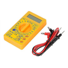 (Geel323) DT830B AC/DC LCD digitale multimeter, elektrische handmeter, mini-multimeter, probe voor 750/1000
