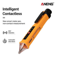 (VD802 giallo aa551)Aneng Vd802 Rilevatore di tensione digitale 12-1000 V CA/CC Tester a penna senza