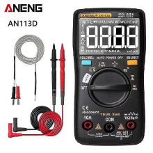 (AN113D Black418)Aneng An113d An8002 Digitale Multimeter 6000 Counts DC/AC Stroom Spanning Condensator