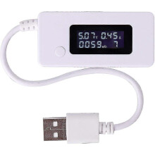 (132314) Detector de capacidad de carga con pantalla LCD retroiluminada blanca trasera, amperímetro,