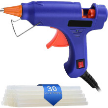 (388) Lijmpistool met lijmsticks, minilijmpistool met 30 sticks, snel opwarmend in de jaren 90, lijmpistool