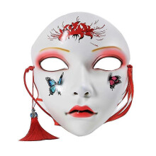 (645) Kitsune Rävhuvudkostym M Ask Novelty Halloweenmasker Halloweenmaskerad Halv-