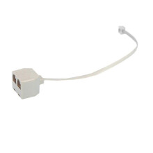 (530) Rj11 6p4c hane till 6p4c hona 2-vägs telefonjackkontakt splitter telefon telefonlinjekontakt