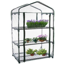 (910) Draagbare mini-kas voor buiten, plantenplanken, tuinafdekking