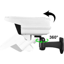 (132939) Dummy-camera met detector, zonne-dummy-bewakingscamera met led-licht, waterdicht, 360 graden