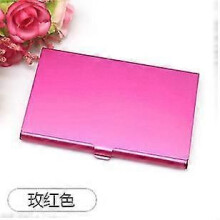 (977)Porta biglietti da visita in metallo minimalista Portafoglio porta carte multicolore da donna minimalista