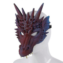 (548) Halloween Cosplay Helmask Kostym Vuxen Maskeradkläder Festtillbehör 3D Drakemasker