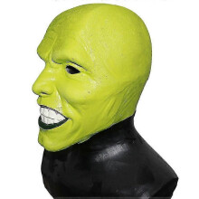 (738) Grön latexmask Jim Carrey-filmmask Loki-masken Halloween-tillbehör