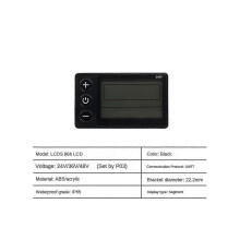 (543) LCD-S866 elektrische fiets LCD-displaymeter 24V 36V 48V E-bike bedieningspaneel met waterdichte