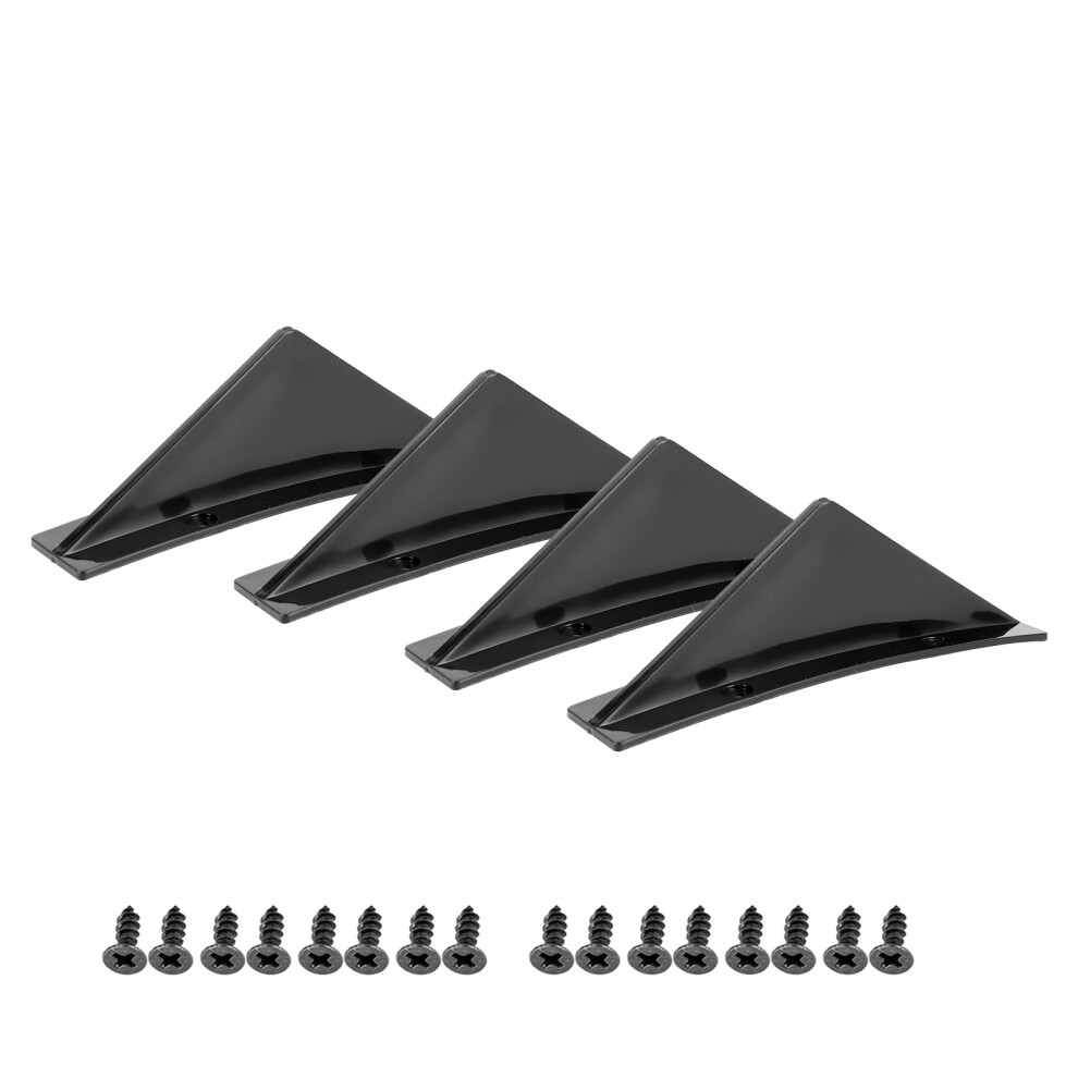 Glossy Shark Fin Rear Bumper Diffuser Lip Black 9121376566363