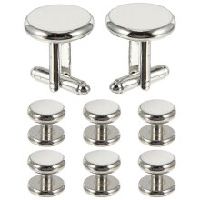 (1001)1 Set 8 pezzi Gemelli per camicia in stile francese Gemelli maschili Gemelli rotondi artigianali