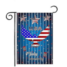 (1947) 4 juli, kleine patriottische tuinvlag van jute, 12x18, dubbelzijdig, Amerikaanse onafhankelijkheidsdag
