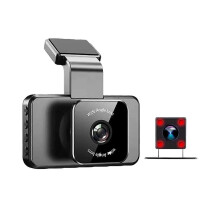 (2414) Wifi-rijrecorder voor in de auto, hoge definitie nachtzicht, dubbele lens, achteruitrijcamera